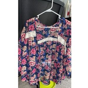 Floral Blouse, One Size